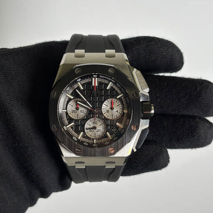 Audemars Piguet Royal Oak 43mm Black Dial Watch Ref# 26420SO.OO.A002CA.01 - Happy Jewelers Fine Jewelry Lifetime Warranty