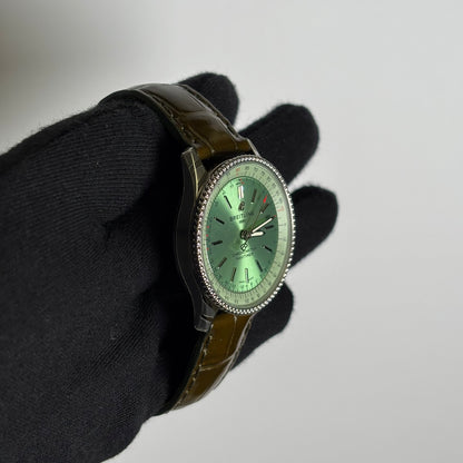 Breitling Navitimer 35mm Green Dial Watch Ref# A17395 - Happy Jewelers Fine Jewelry Lifetime Warranty