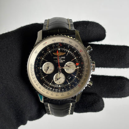 Breitling Navitimer GMT 48mm Black Dial Watch Ref# AB044121/BD24 - Happy Jewelers Fine Jewelry Lifetime Warranty