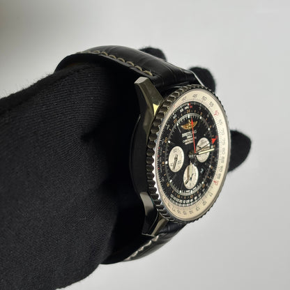 Breitling Navitimer GMT 48mm Black Dial Watch Ref# AB044121/BD24 - Happy Jewelers Fine Jewelry Lifetime Warranty