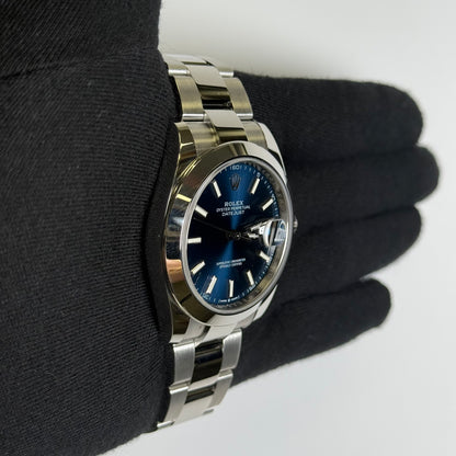 Rolex Datejust 41mm Blue Dial Watch Ref# 126300 - Happy Jewelers Fine Jewelry Lifetime Warranty