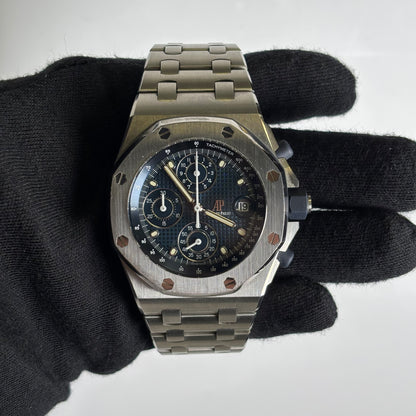 Audemars Piguet Royal Oak 42mm Blue Dial Watch Ref# 26238ST.OO.2000ST.01 - Happy Jewelers Fine Jewelry Lifetime Warranty