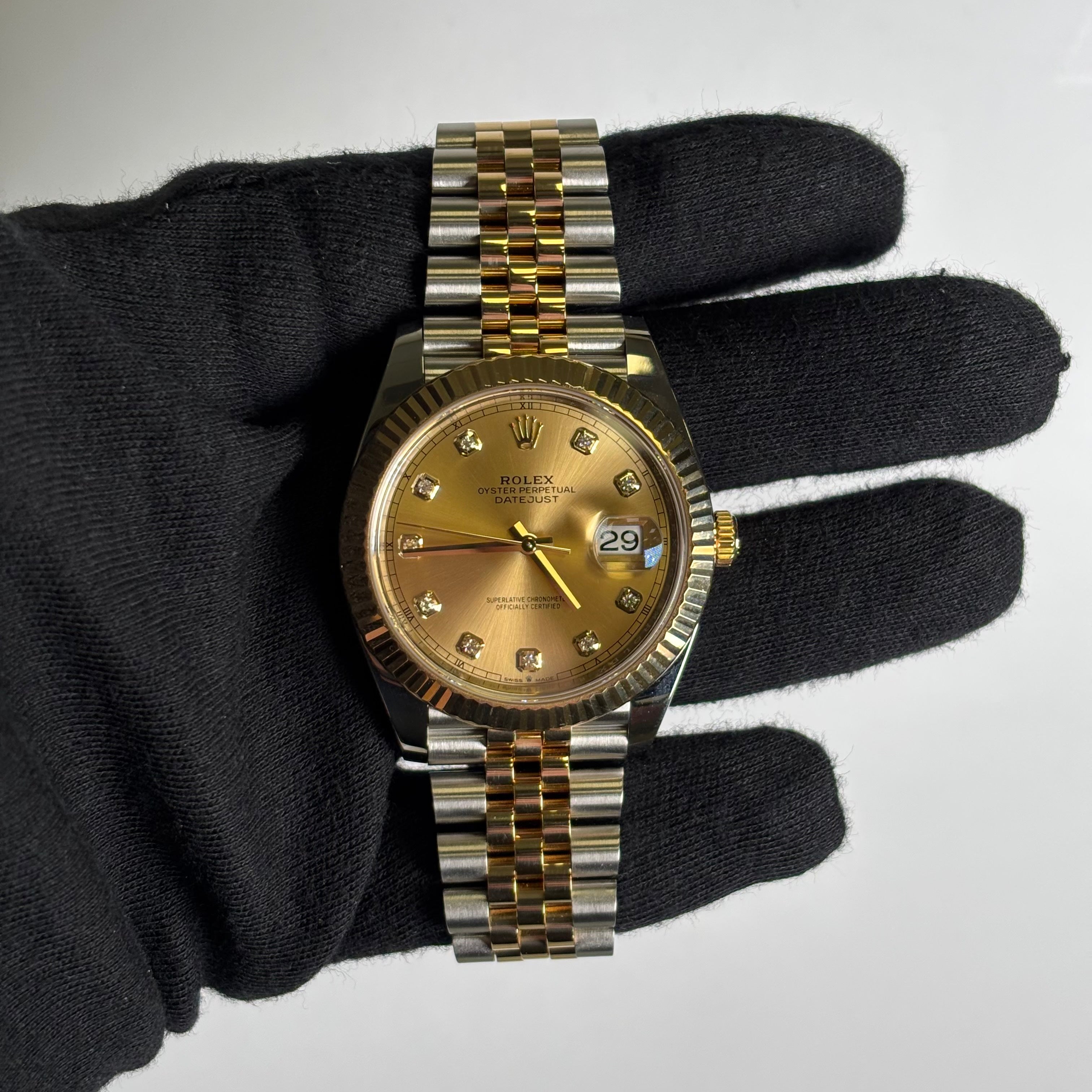 Rolex Datejust 41mm Champagne Dial Watch Ref# 126333 - Happy Jewelers Fine Jewelry Lifetime Warranty