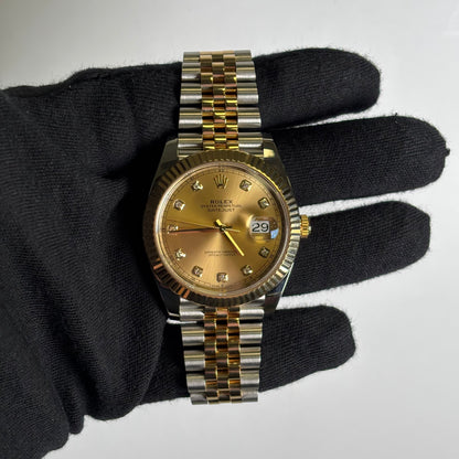 Rolex Datejust 41mm Champagne Dial Watch Ref# 126333 - Happy Jewelers Fine Jewelry Lifetime Warranty