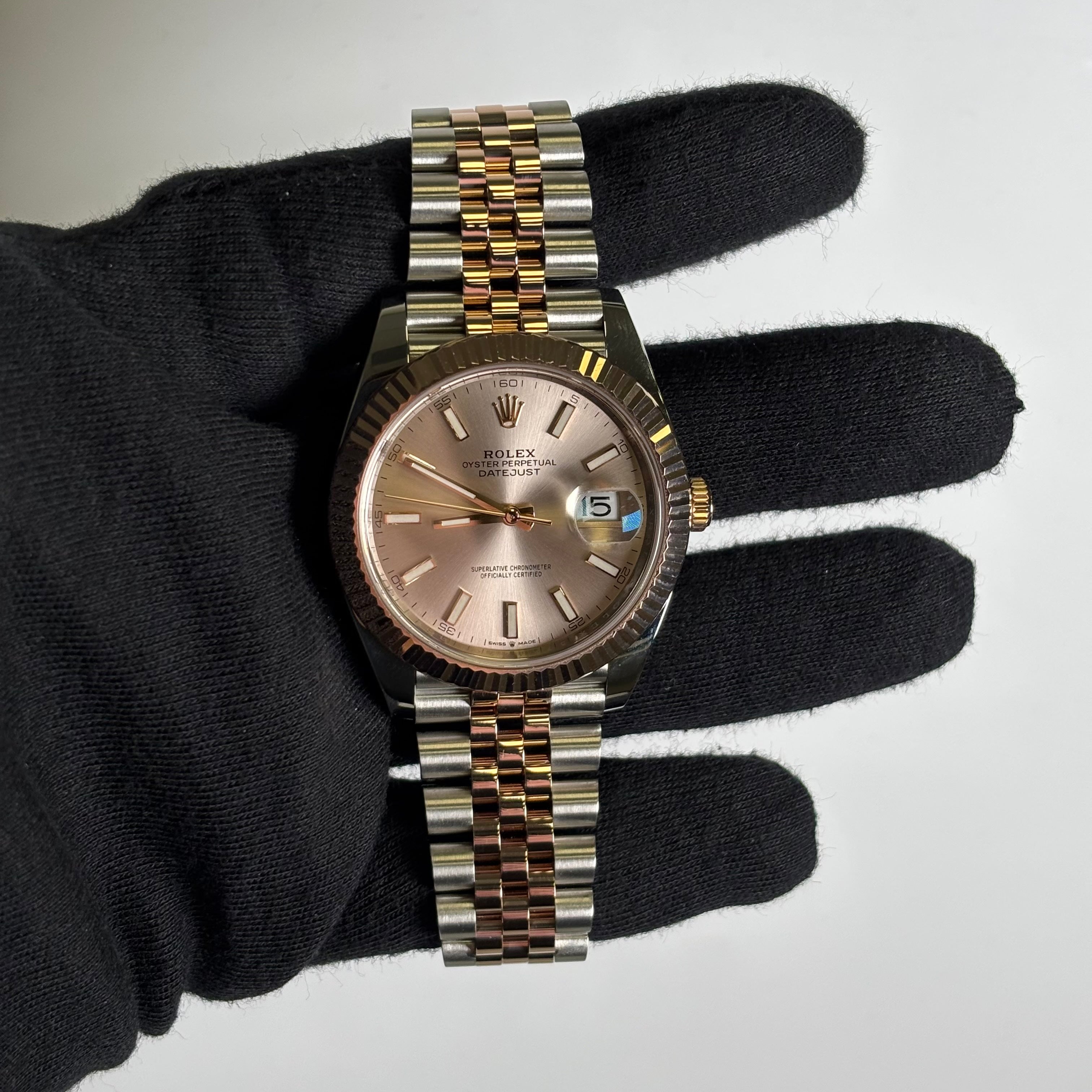 Rolex Datejust 41mm Pink Dial Watch Ref# 126331 - Happy Jewelers Fine Jewelry Lifetime Warranty