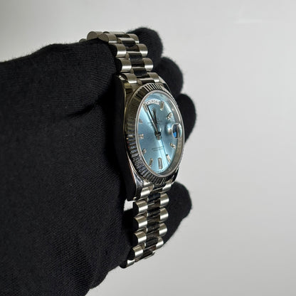 Rolex Day-Date 40mm Blue Dial Watch Ref# 228236 - Happy Jewelers Fine Jewelry Lifetime Warranty