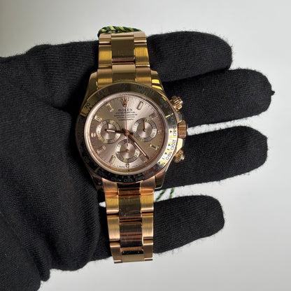 Rolex Daytona 40mm Pink Dial Watch Ref# 116505 - Happy Jewelers Fine Jewelry Lifetime Warranty
