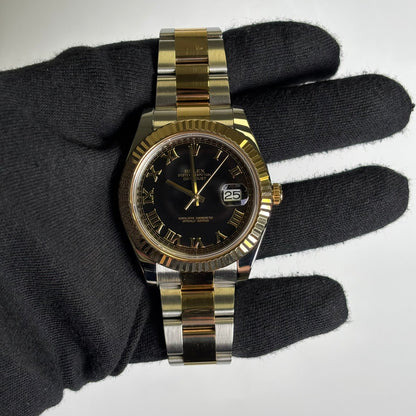 Rolex Datejust 41mm Black Dial Watch Ref# 116333 - Happy Jewelers Fine Jewelry Lifetime Warranty