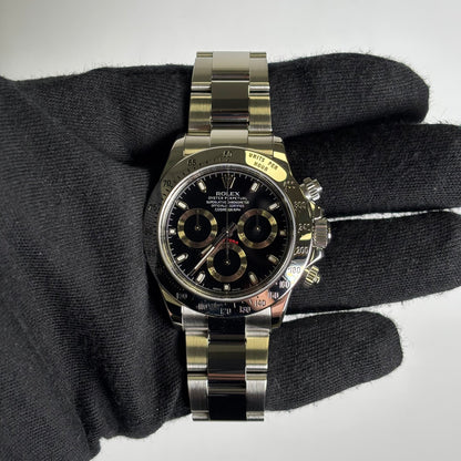 Rolex Daytona 40mm Black Dial Watch Ref# 116520 - Happy Jewelers Fine Jewelry Lifetime Warranty