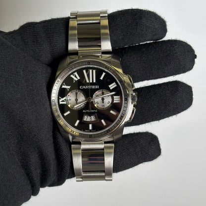 Cartier Calibre 42mm Black Dial Watch Ref# W7100061 - Happy Jewelers Fine Jewelry Lifetime Warranty
