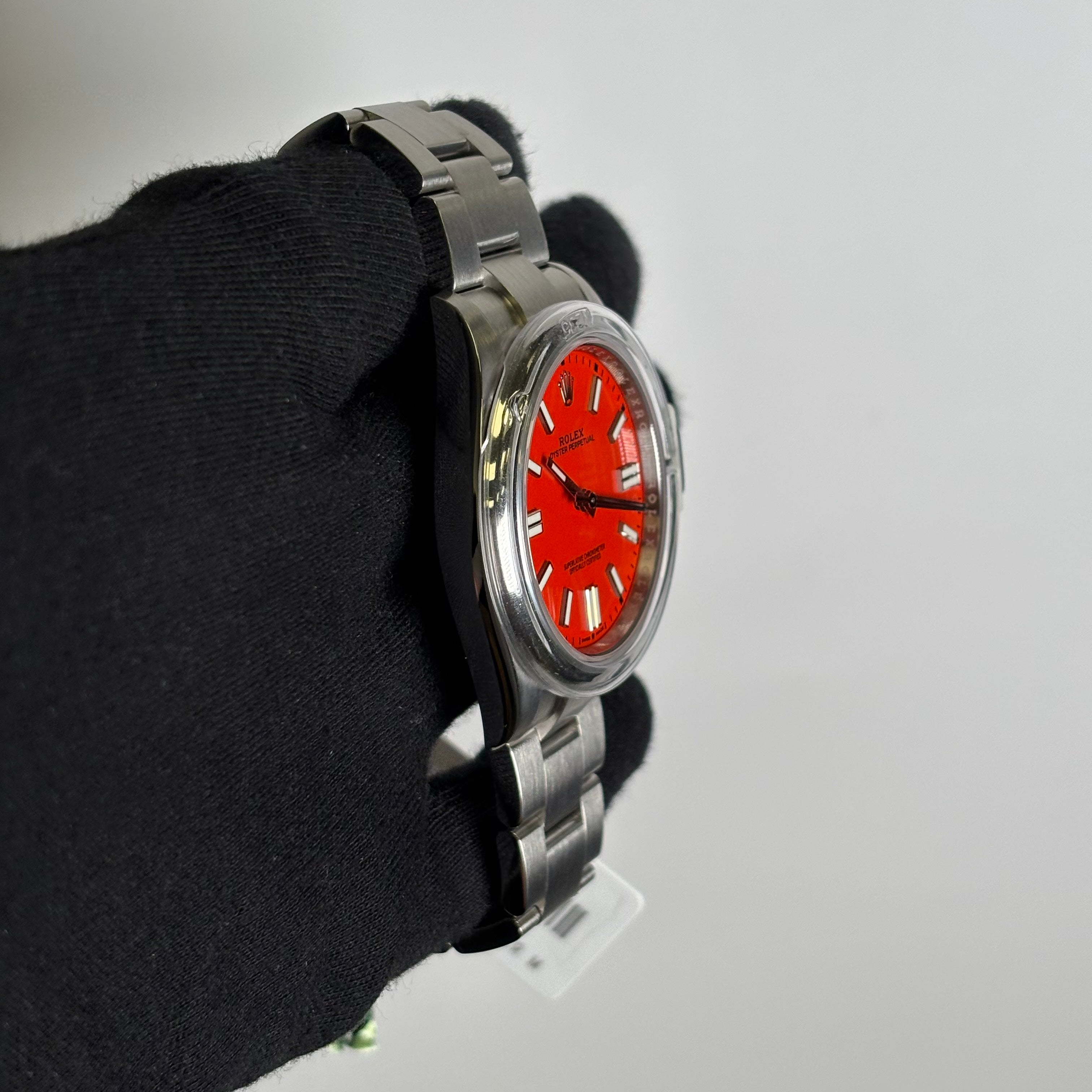 Rolex Oyster Perpetual 41mm Red Dial Watch Ref# 124300 - Happy Jewelers Fine Jewelry Lifetime Warranty