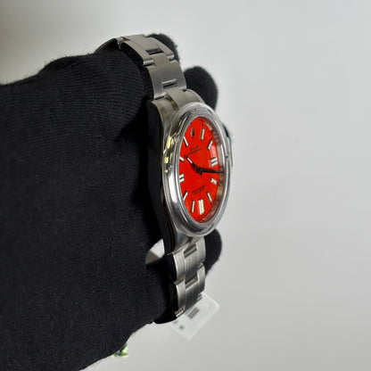 Rolex Oyster Perpetual 41mm Red Dial Watch Ref# 124300 - Happy Jewelers Fine Jewelry Lifetime Warranty