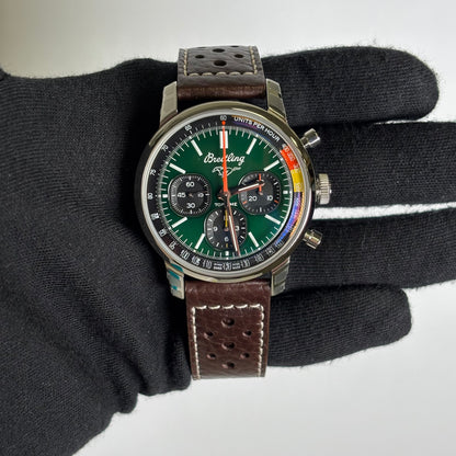 Breitling Top Time 41mm Green Dial Watch Ref# AB0176 - Happy Jewelers Fine Jewelry Lifetime Warranty