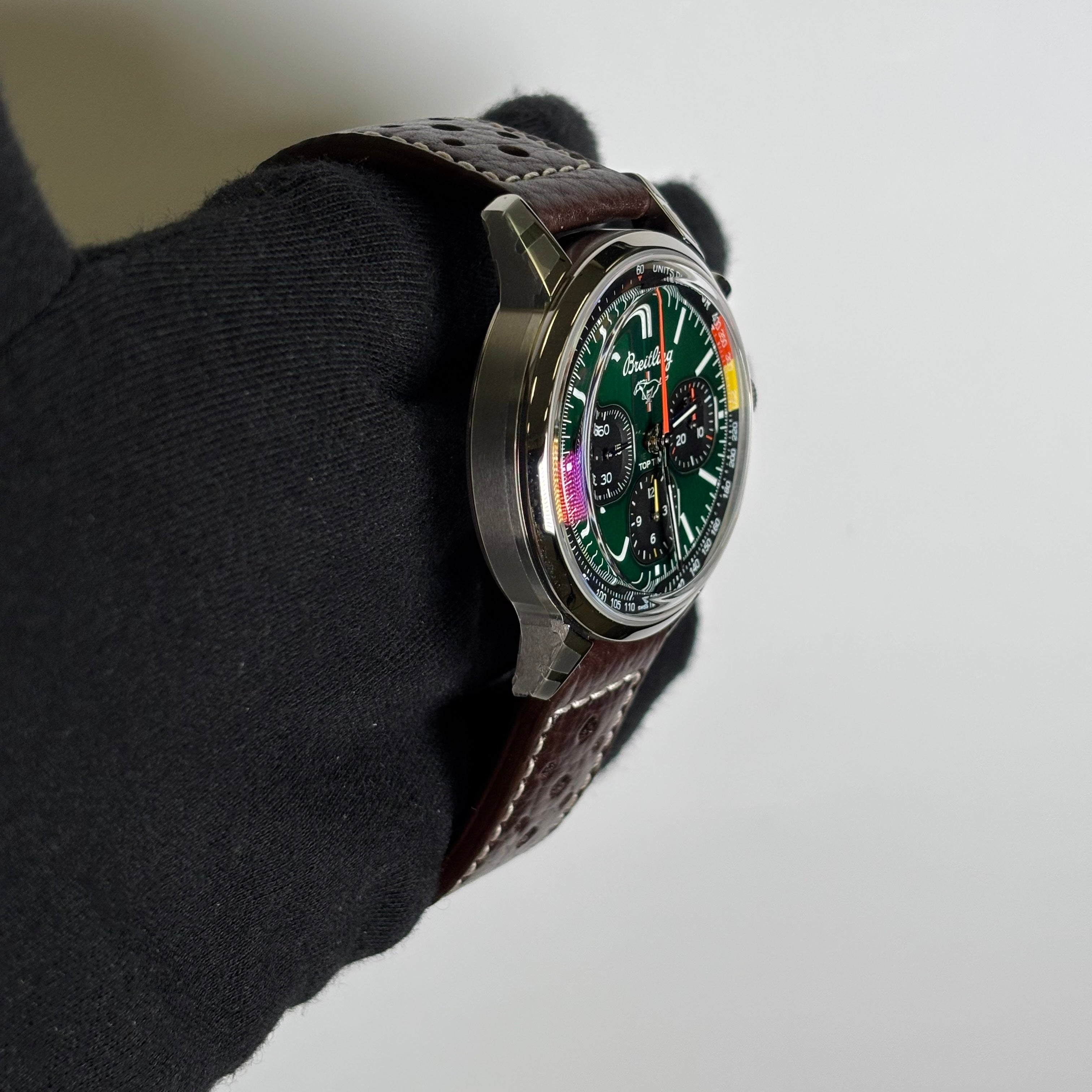 Breitling Top Time 41mm Green Dial Watch Ref# AB0176 - Happy Jewelers Fine Jewelry Lifetime Warranty