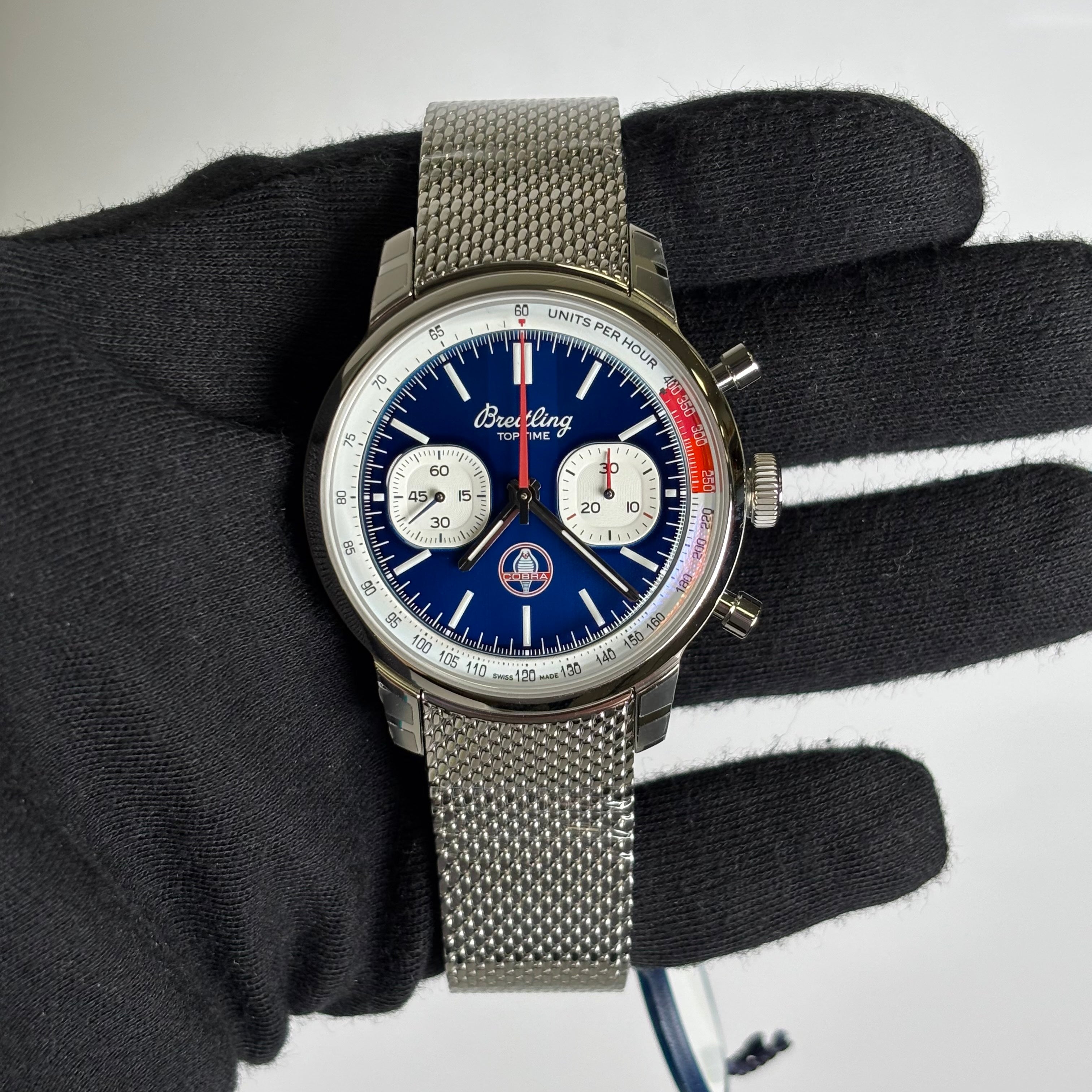 Breitling Top Time 41mm Blue Dial Watch Ref# AB0176 - Happy Jewelers Fine Jewelry Lifetime Warranty