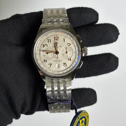 Breitling Premier 42mm Beige Dial Ref# AB0145 - Happy Jewelers Fine Jewelry Lifetime Warranty