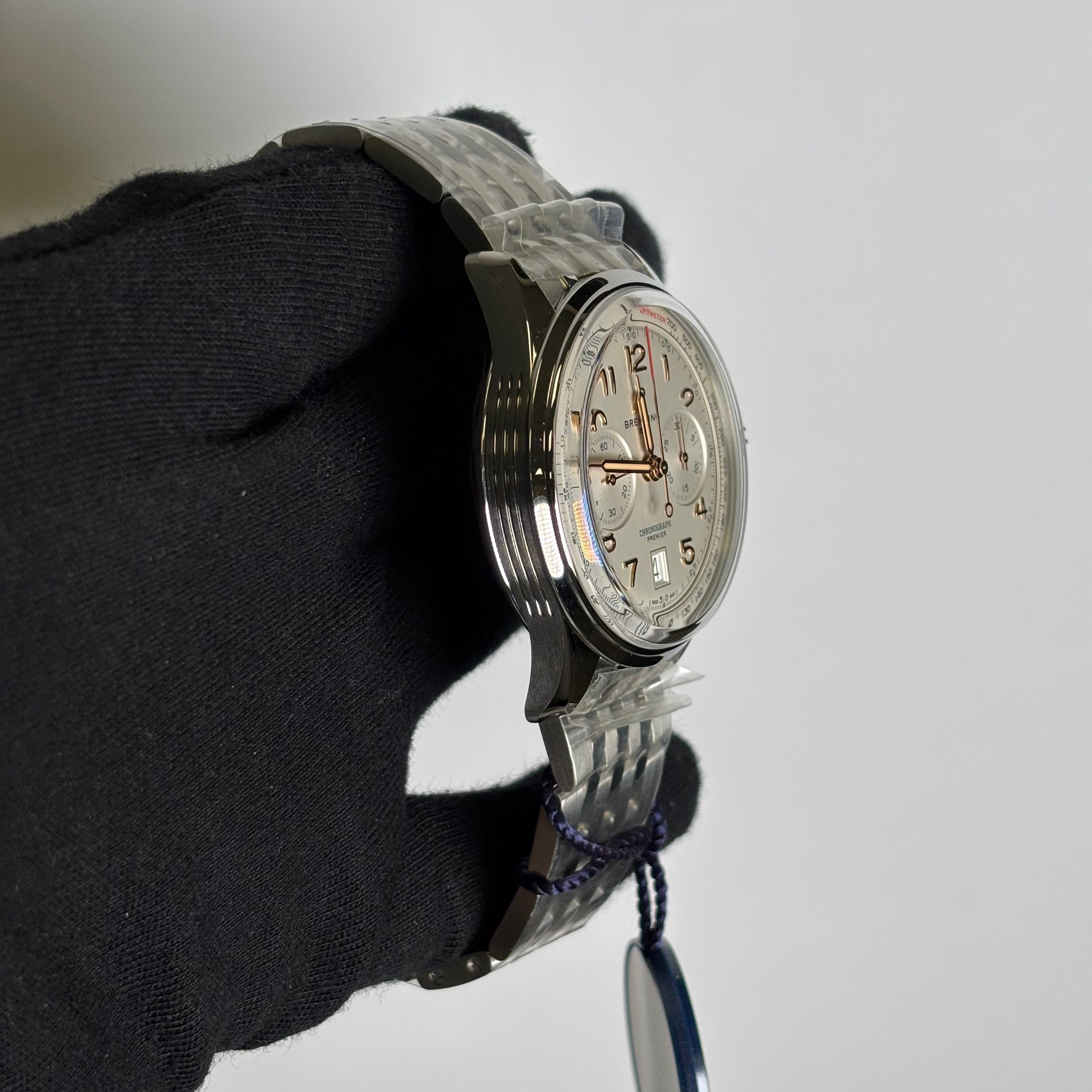 Breitling Premier 42mm Beige Dial Ref# AB0145 - Happy Jewelers Fine Jewelry Lifetime Warranty