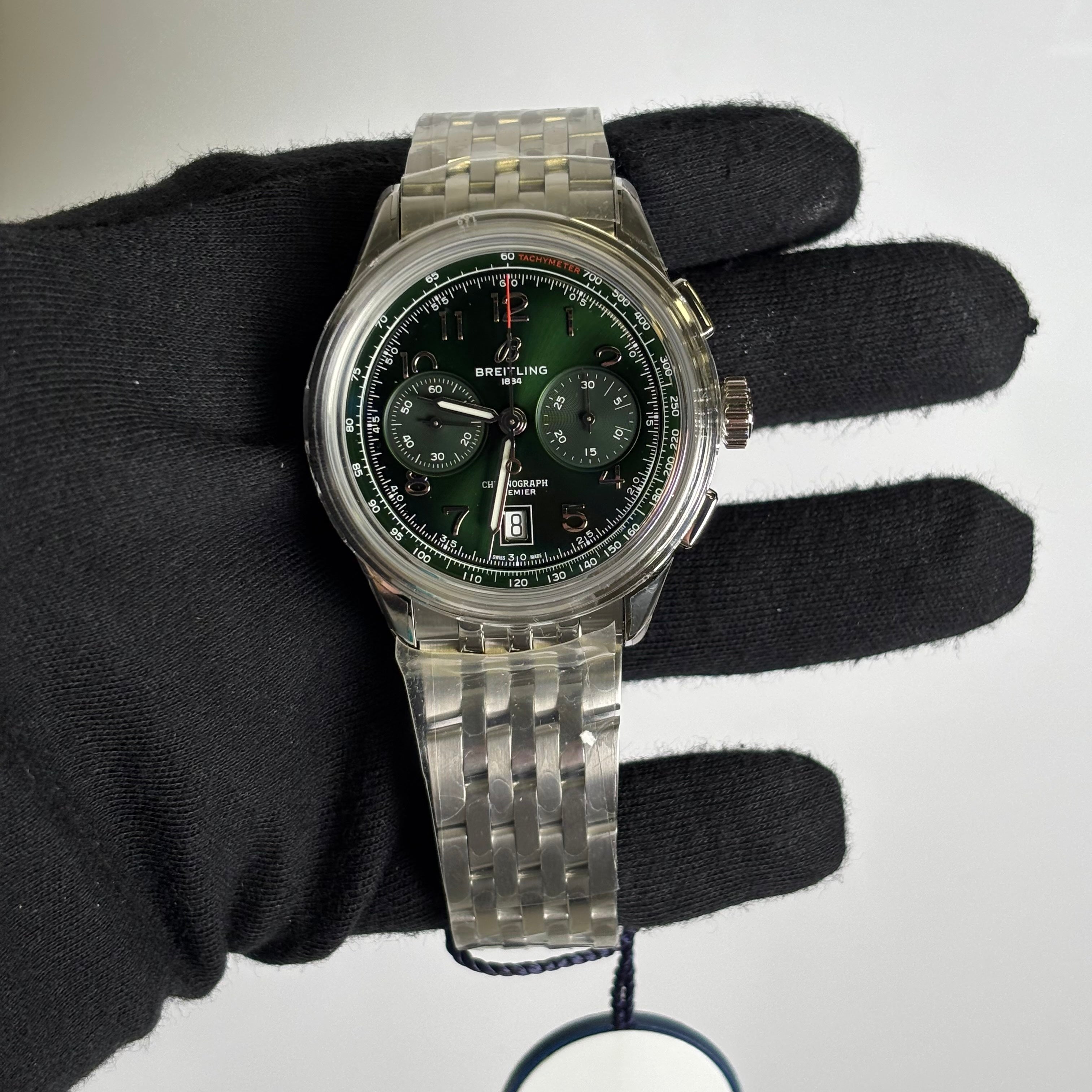 Breitling Premier 42mm Green Dial Ref# AB0145 - Happy Jewelers Fine Jewelry Lifetime Warranty