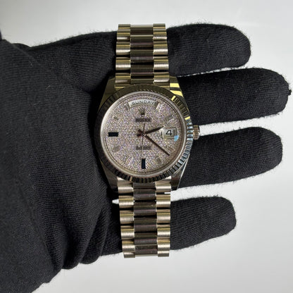 Rolex Day-Date 40mm Pave Dial Watch Ref# 228239 - Happy Jewelers Fine Jewelry Lifetime Warranty