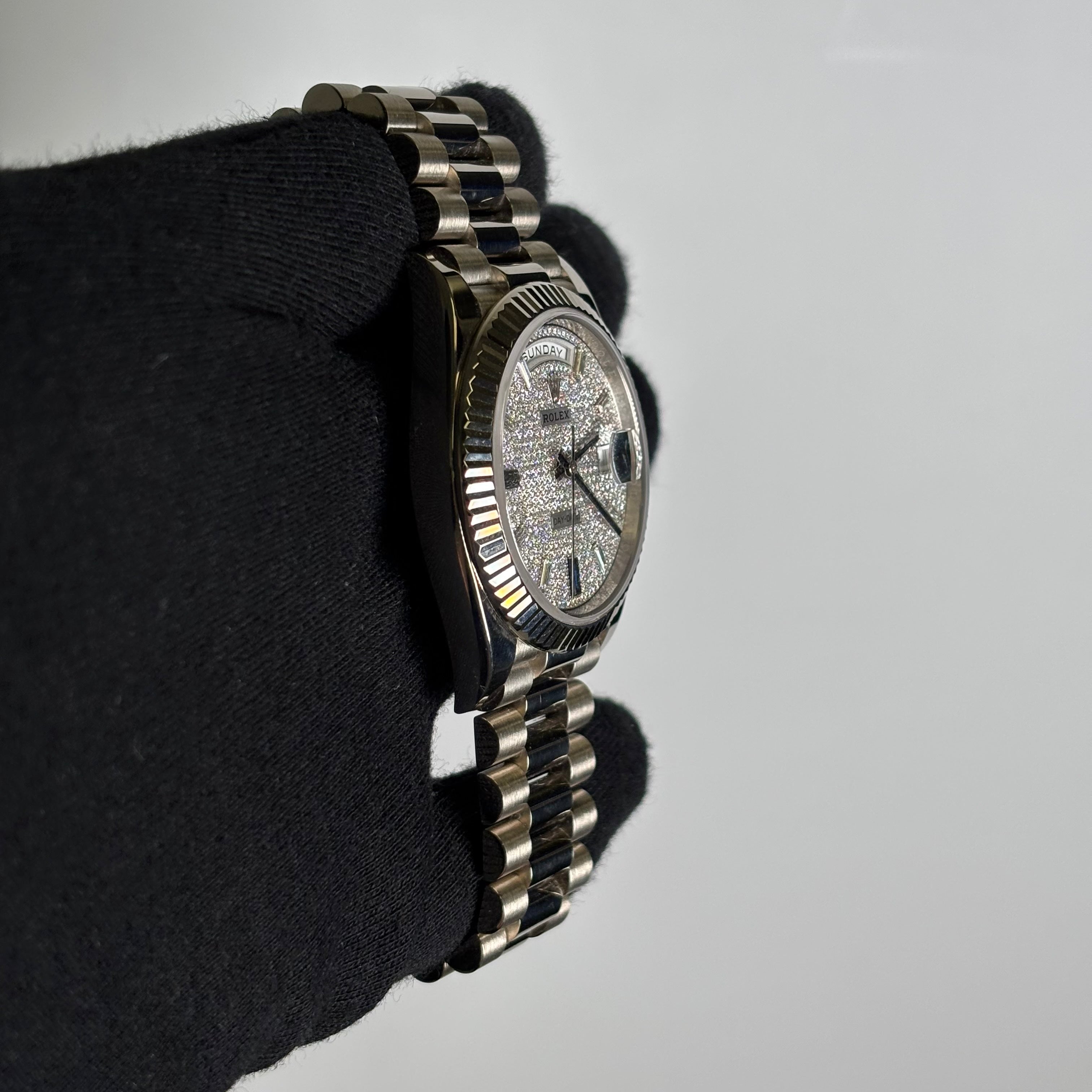 Rolex Day-Date 40mm Pave Dial Watch Ref# 228239 - Happy Jewelers Fine Jewelry Lifetime Warranty