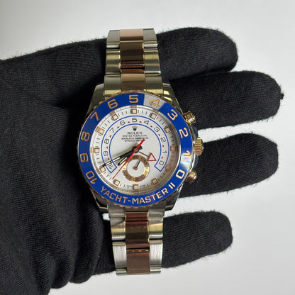 Rolex Yacht Master II 44mm White Dial Watch Ref# 116681 - Happy Jewelers Fine Jewelry Lifetime Warranty