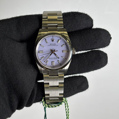 Rolex Oyster Perpetual 36mm Lavender Dial Watch Ref# 126000 - Happy Jewelers Fine Jewelry Lifetime Warranty