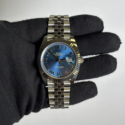 Rolex Datejust 41mm Blue Dial Watch Ref# 126334 - Happy Jewelers Fine Jewelry Lifetime Warranty