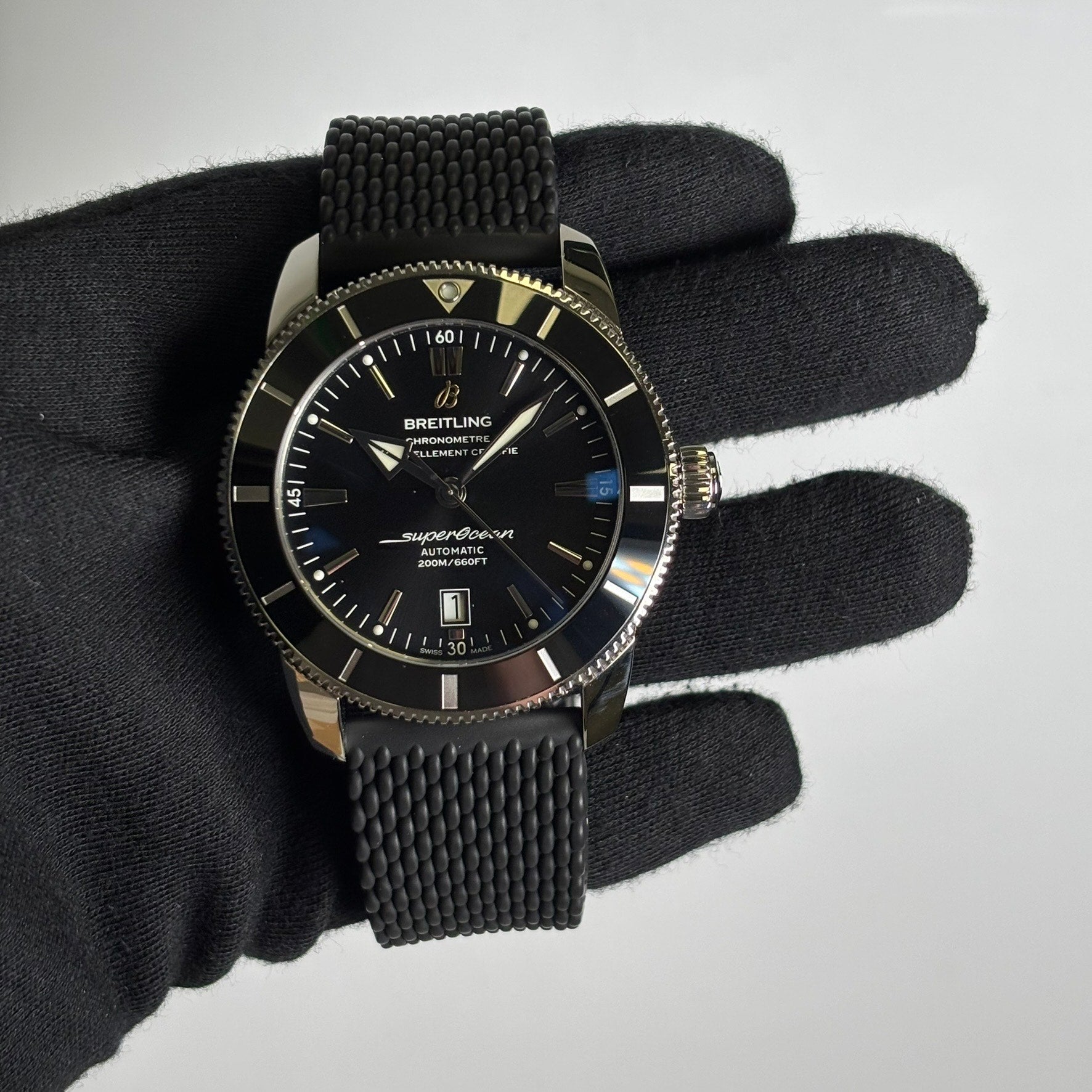 Breitling Superocean 46mm Black Dial Watch Ref# AB202012/BF74 - Happy Jewelers Fine Jewelry Lifetime Warranty