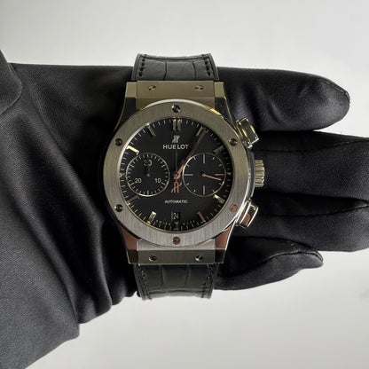 Hublot Classic Fusion 45mm Black Dial Watch Ref# 521.NX.1171.LR - Happy Jewelers Fine Jewelry Lifetime Warranty