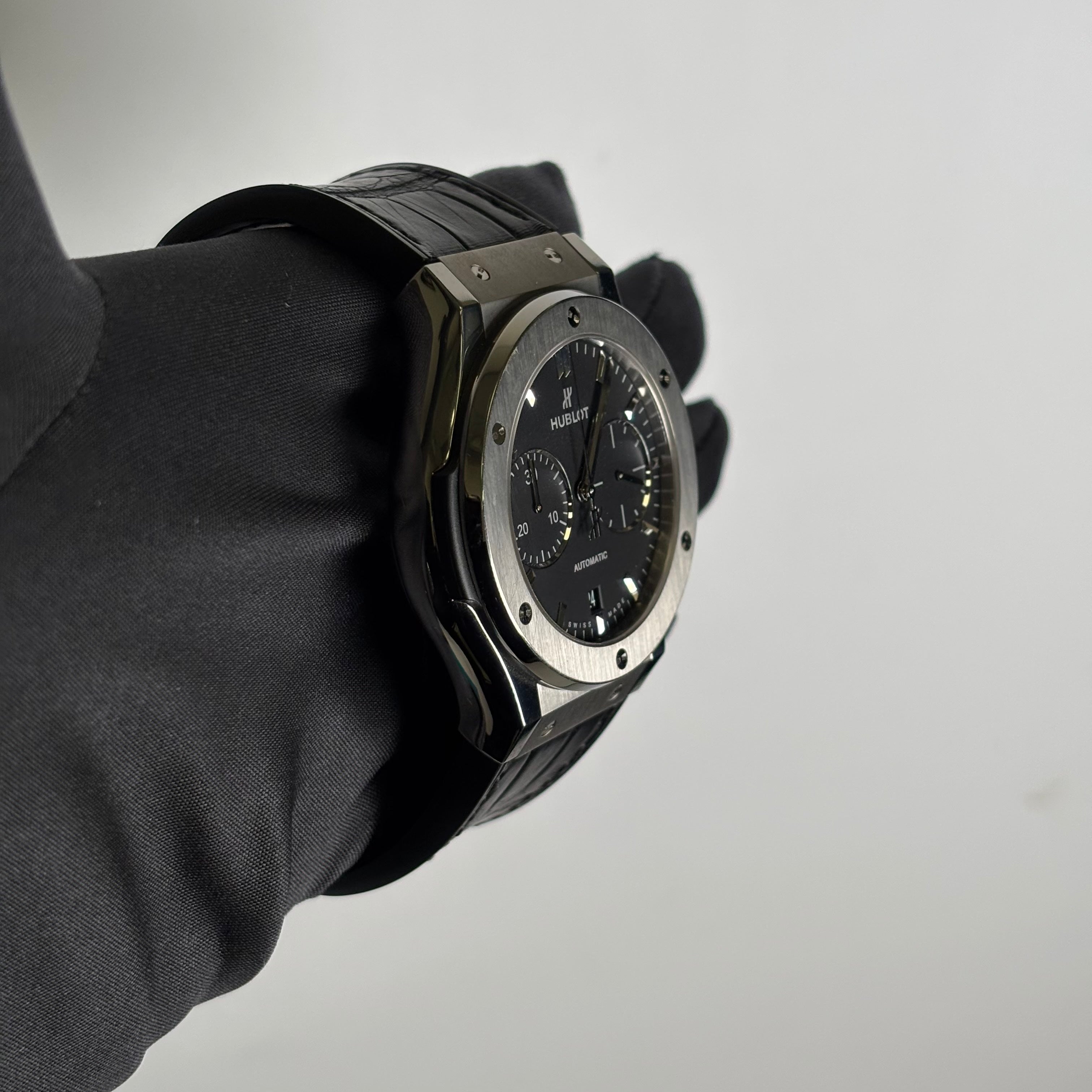 Hublot Classic Fusion 45mm Black Dial Watch Ref# 521.NX.1171.LR - Happy Jewelers Fine Jewelry Lifetime Warranty