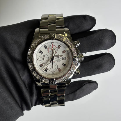 Breitling Super Avenger 48mm White Dial Watch Ref# A13370 - Happy Jewelers Fine Jewelry Lifetime Warranty