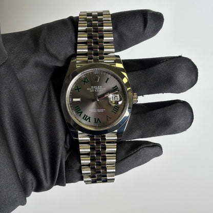 Rolex Datejust 41mm Wimbledon Dial Watch Ref# 126300 - Happy Jewelers Fine Jewelry Lifetime Warranty