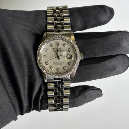 Rolex Datejust 36mm MOP Dial Watch Ref# 1600 - Happy Jewelers Fine Jewelry Lifetime Warranty