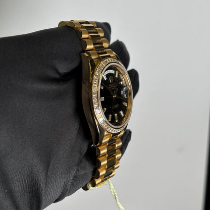 Rolex Day-Date 40mm Black Dial Watch Ref# 228398TBR - Happy Jewelers Fine Jewelry Lifetime Warranty