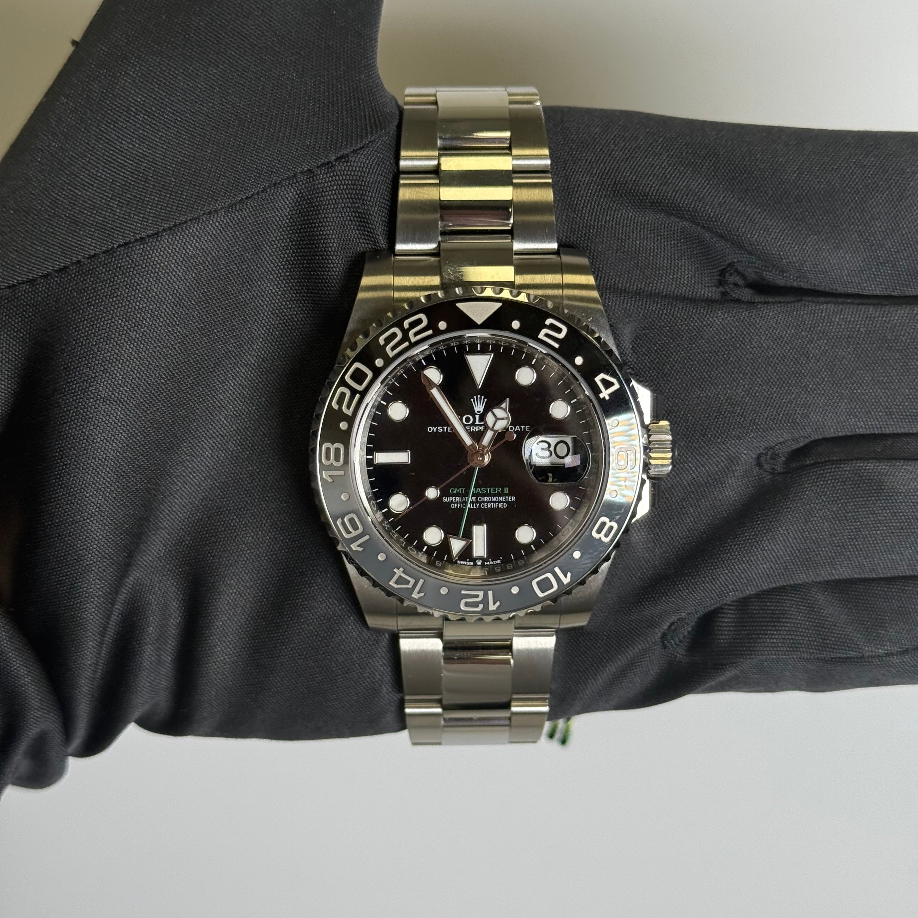 Rolex GMT-Master II 40mm Black Dial Watch Ref# 126710GRNR - Happy Jewelers Fine Jewelry Lifetime Warranty