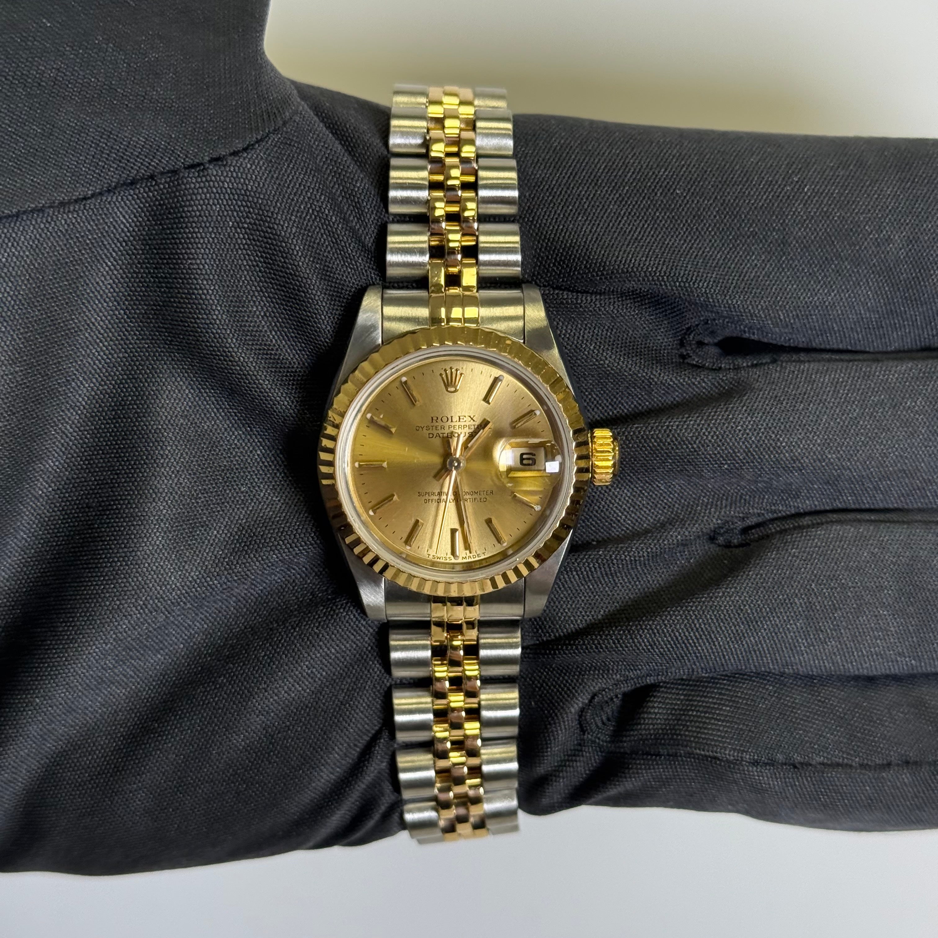 Rolex Datejust 26mm Champagne Dial Watch Ref# 69173 - Happy Jewelers Fine Jewelry Lifetime Warranty