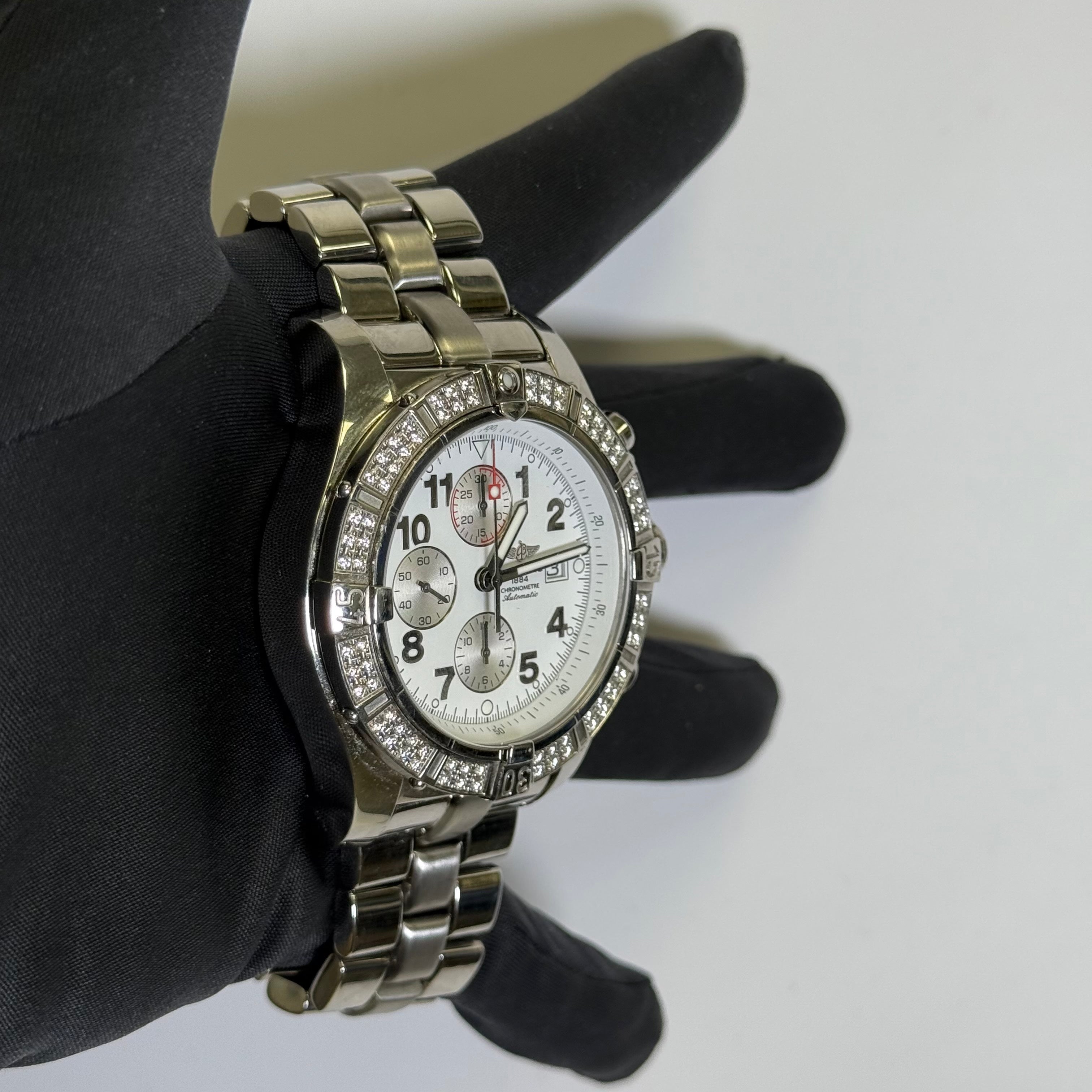 Breitling Super Avenger 48mm White Dial Watch Ref# A13370 - Happy Jewelers Fine Jewelry Lifetime Warranty