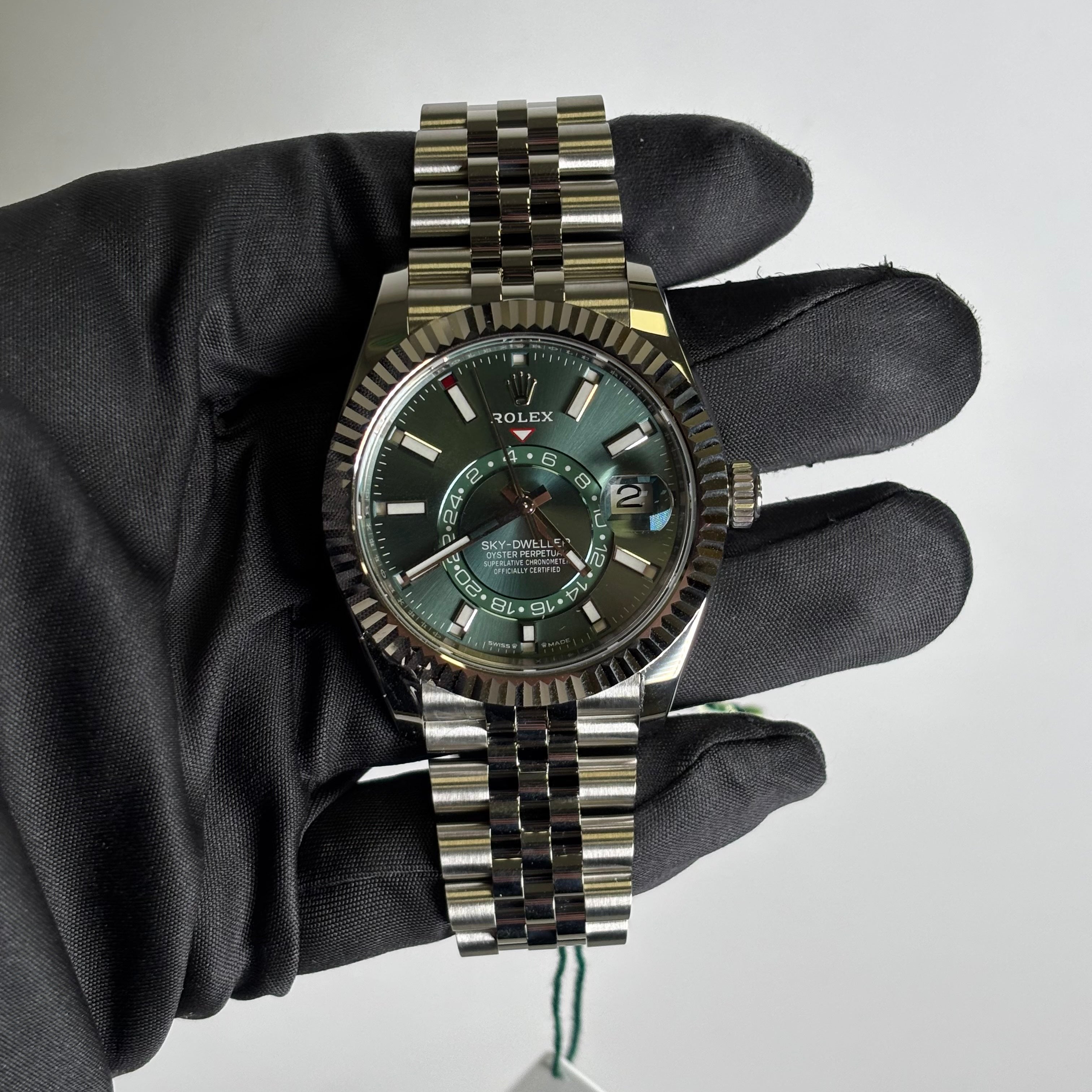 Rolex Sky-Dweller 42mm Green Dial Watch Ref# 336934 - Happy Jewelers Fine Jewelry Lifetime Warranty