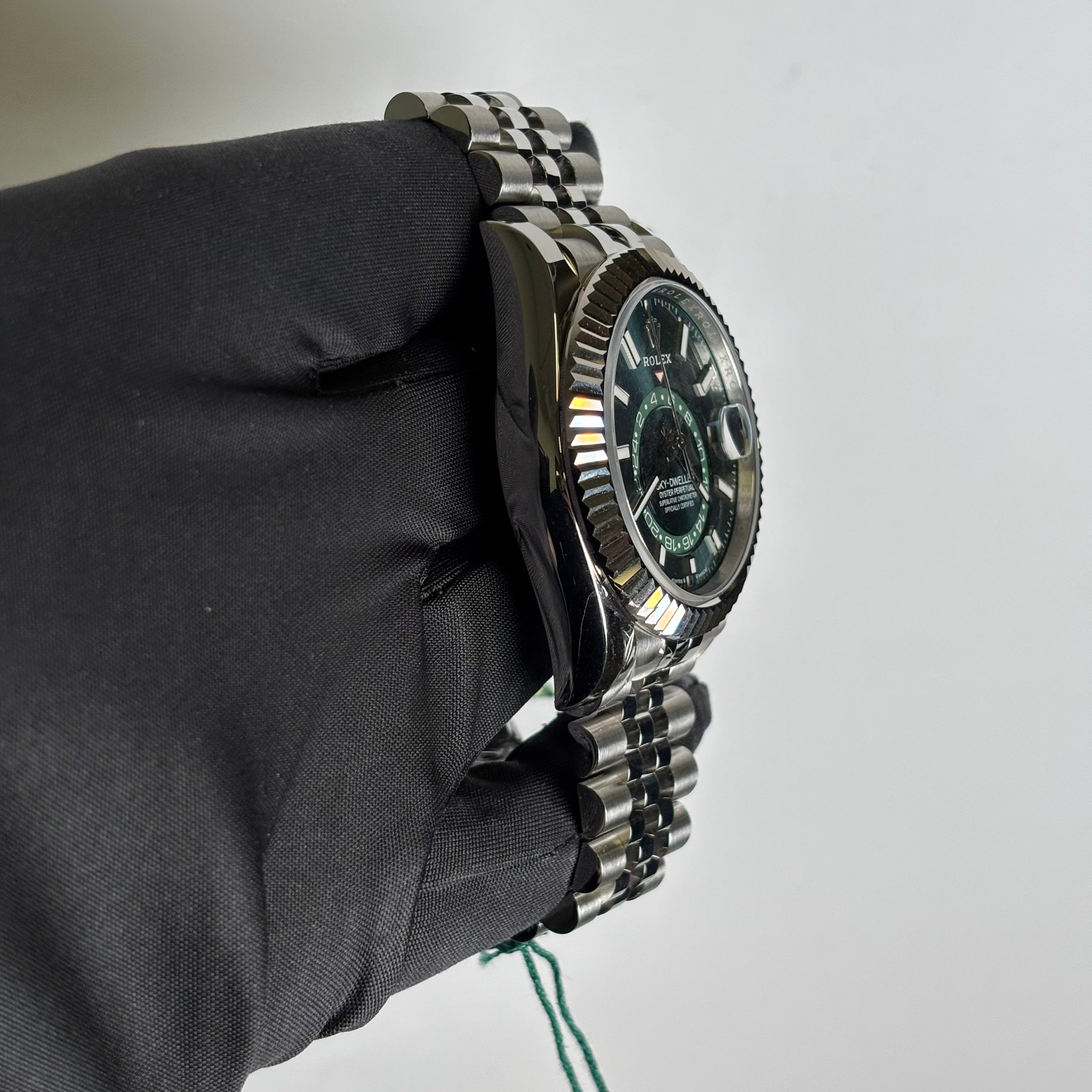 Rolex Sky-Dweller 42mm Green Dial Watch Ref# 336934 - Happy Jewelers Fine Jewelry Lifetime Warranty