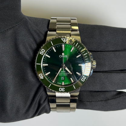 Oris Aquis 43.5mm Green Dial Watch Ref# 01 400 7763 4157 - Happy Jewelers Fine Jewelry Lifetime Warranty