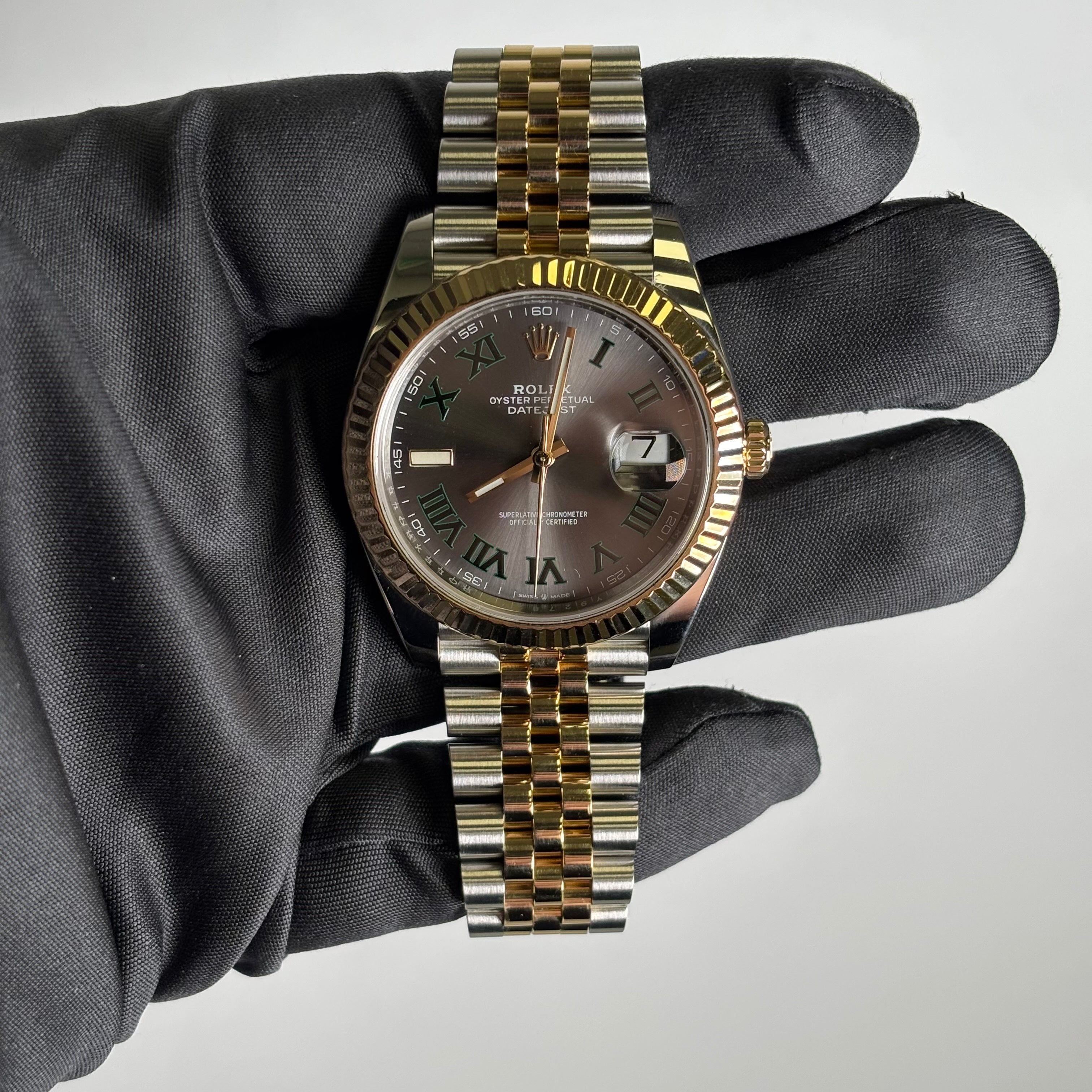 Rolex Datejust 41mm Wimbledon Dial Watch Ref# 126333 - Happy Jewelers Fine Jewelry Lifetime Warranty