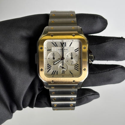 Cartier Santos 43.3mm Silver Dial Watch Ref# W2SA0008 - Happy Jewelers Fine Jewelry Lifetime Warranty