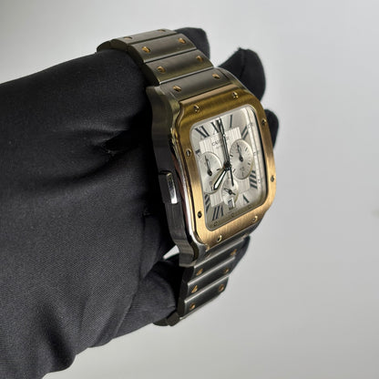 Cartier Santos 43.3mm Silver Dial Watch Ref# W2SA0008 - Happy Jewelers Fine Jewelry Lifetime Warranty