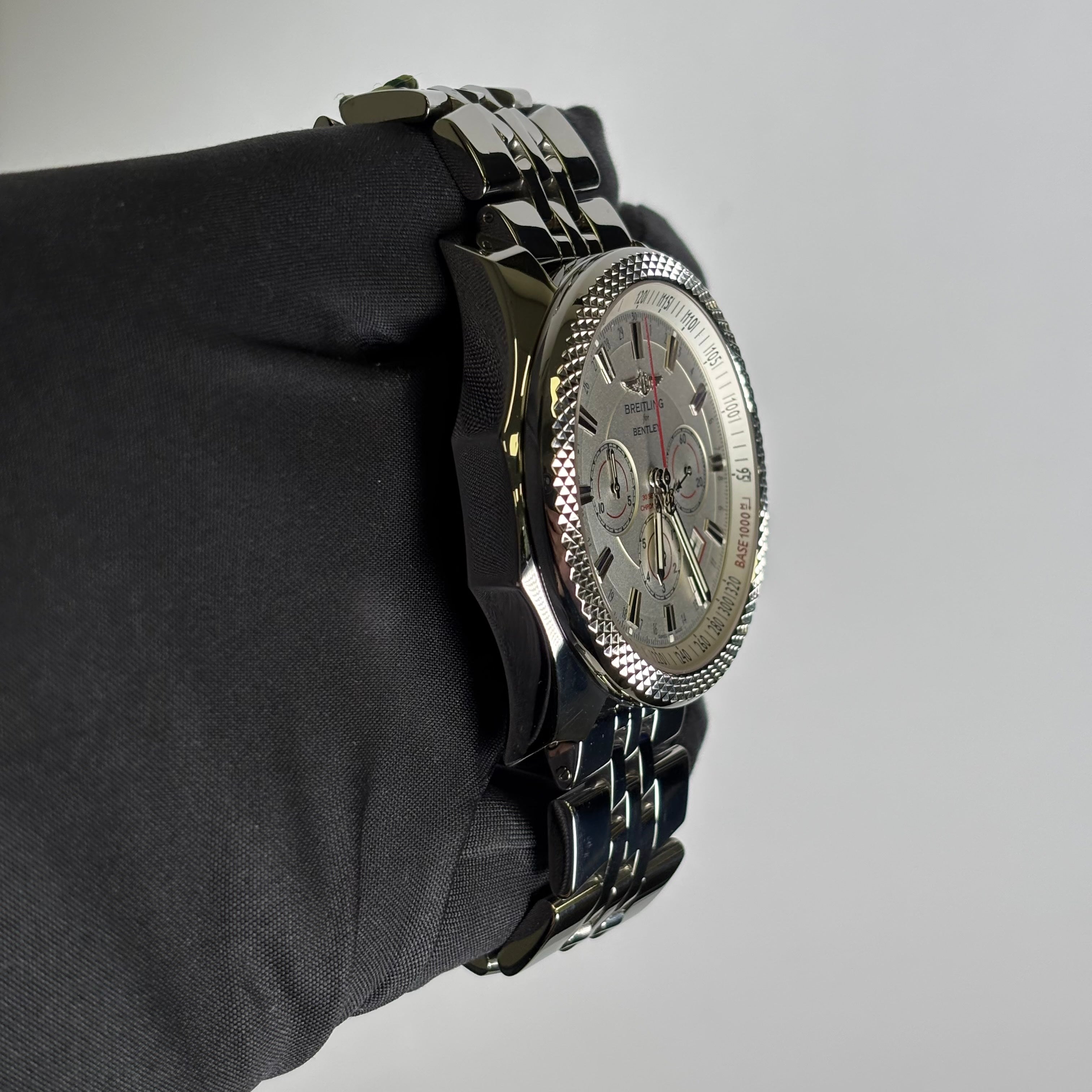 Breitling Bentley 49mm Silver Dial Watch Ref# A2536624/BB09 - Happy Jewelers Fine Jewelry Lifetime Warranty