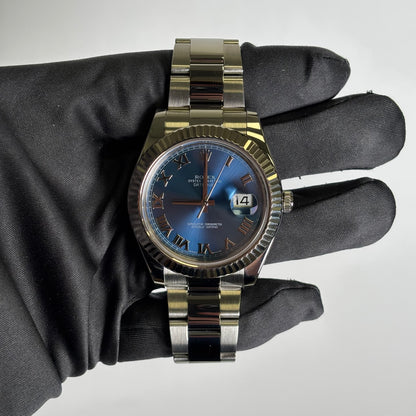Rolex Datejust 41mm Blue Dial Watch Ref# 116334 - Happy Jewelers Fine Jewelry Lifetime Warranty