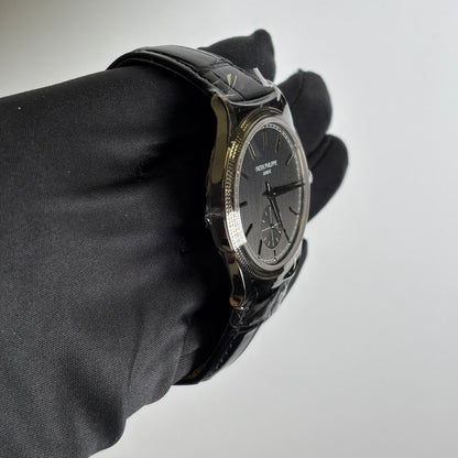 Patek Philippe Calatrava 39mm Grey Dial Watch Ref# 6119G-001 - Happy Jewelers Fine Jewelry Lifetime Warranty