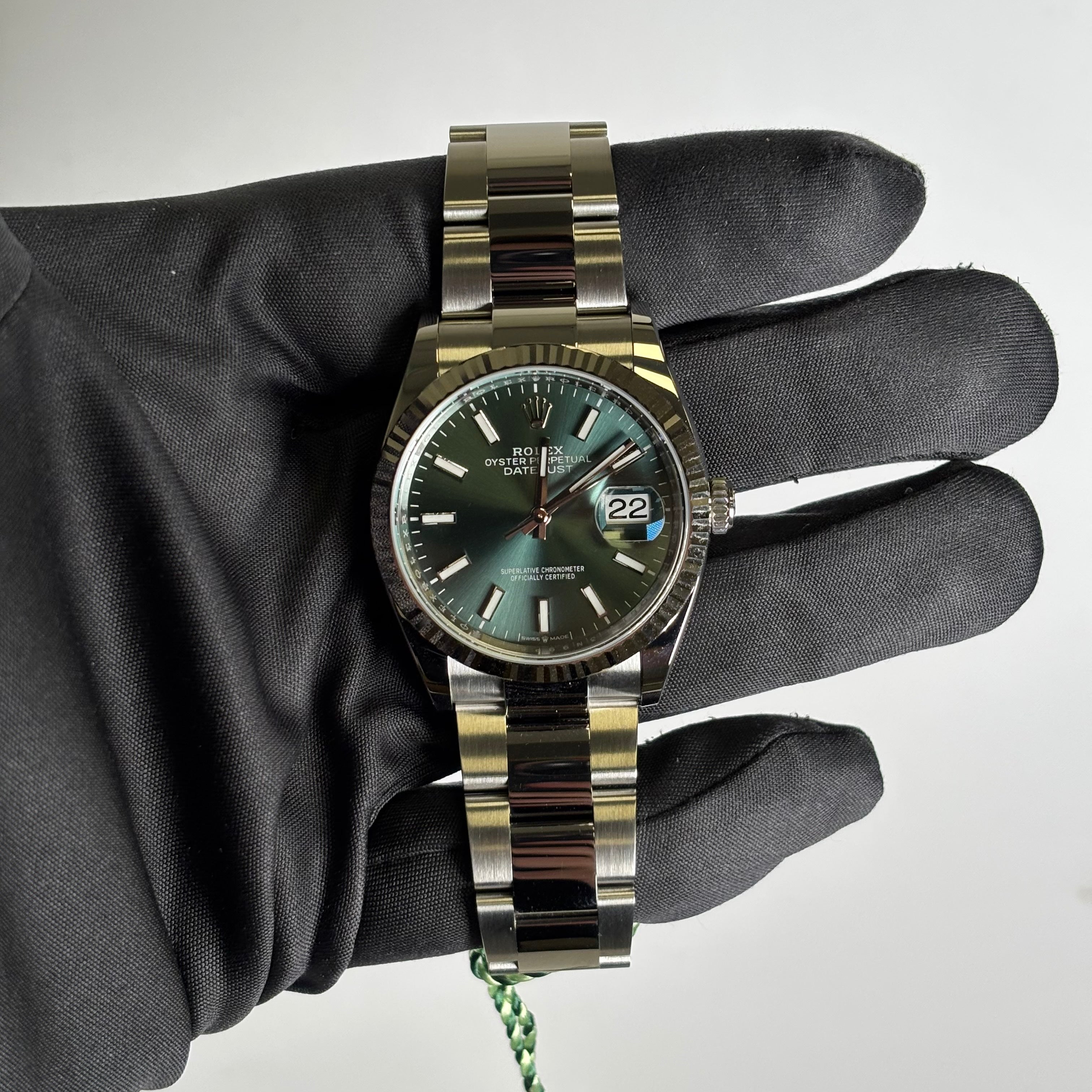 Rolex Datejust 36mm Green Dial Watch Ref# 126234 - Happy Jewelers Fine Jewelry Lifetime Warranty