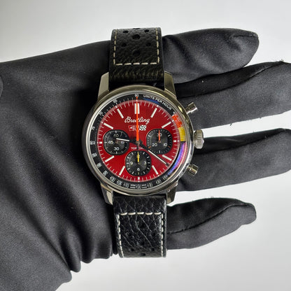Breitling Top Time 41mm Red Dial Watch Ref# AB0176 - Happy Jewelers Fine Jewelry Lifetime Warranty