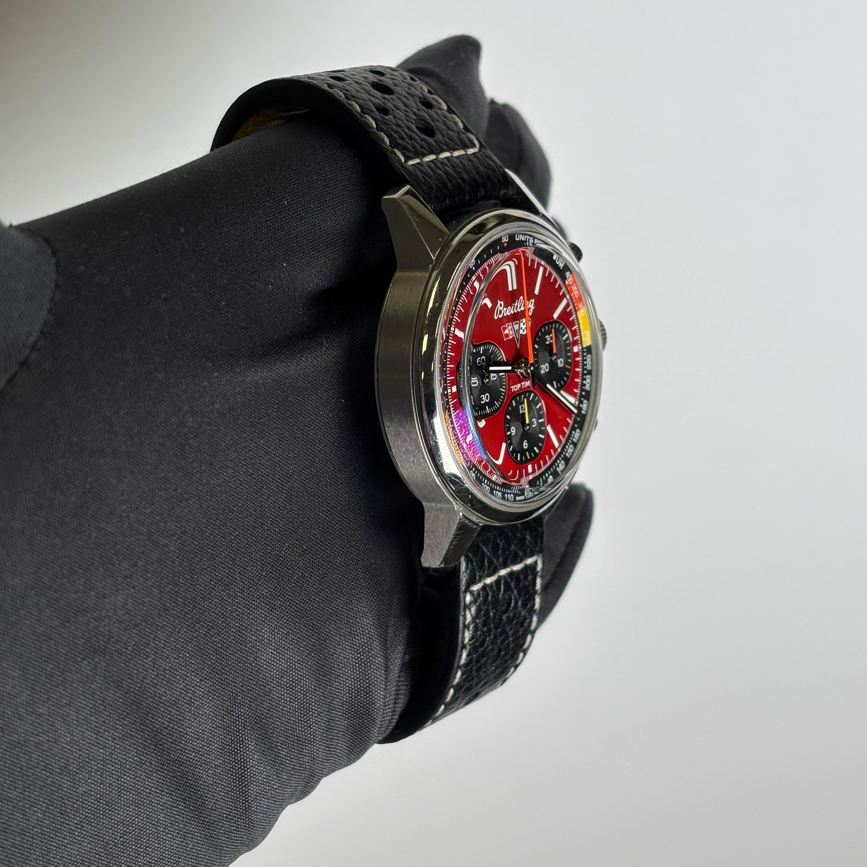 Breitling Top Time 41mm Red Dial Watch Ref# AB0176 - Happy Jewelers Fine Jewelry Lifetime Warranty