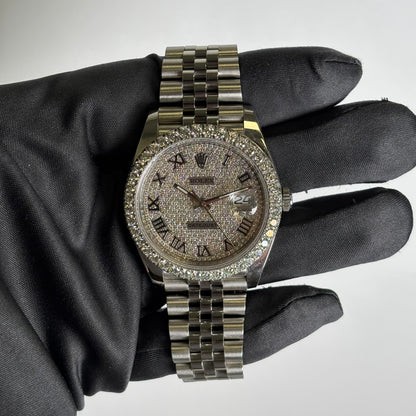 Rolex Datejust 41mm Pave Dial Watch Ref# 126300 - Happy Jewelers Fine Jewelry Lifetime Warranty